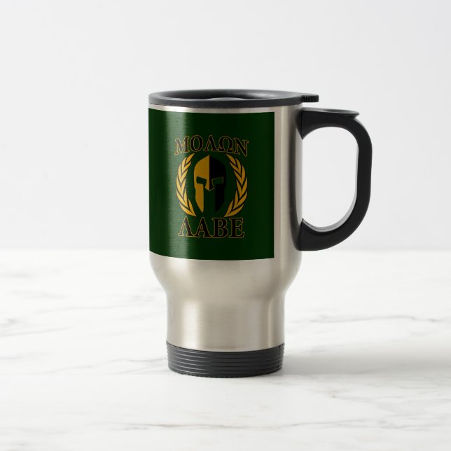 Taza De Viaje Molon despierta a los Laureles Espartanos en la Se (Derecha)