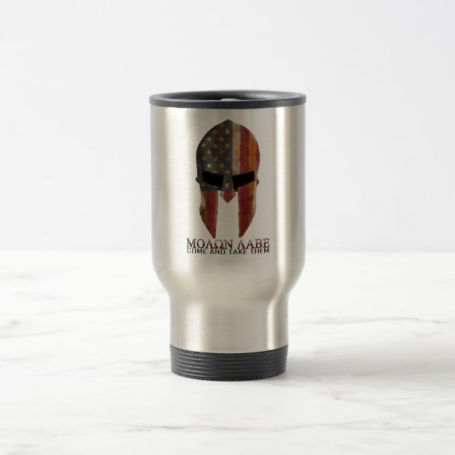 Taza De Viaje Molon Labe - venido y les toma los E.E.U.U. (Centro)