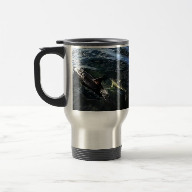 Taza De Viaje Mon y bebé delfines comunes (Izquierda)