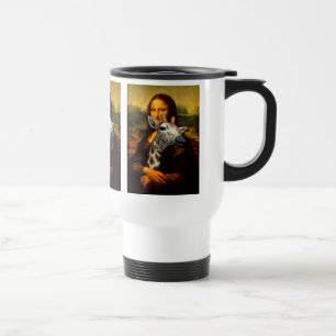 Taza De Viaje Mona Lisa ama a las jirafas
