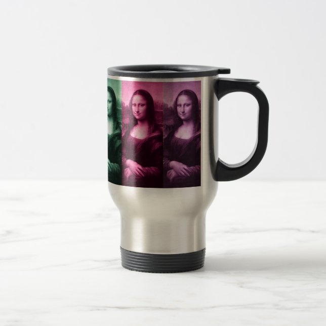 Taza De Viaje Mona Lisa Púrpura Rosa Verde (Derecha)