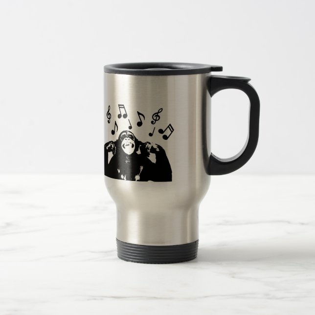 Taza De Viaje monkeymonkey de la música (Derecha)