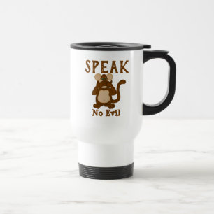 Taza De Viaje Mono gracioso que no habla mal