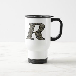 Taza De Viaje Monogram Initial R Hydrangea Flowers Personalized