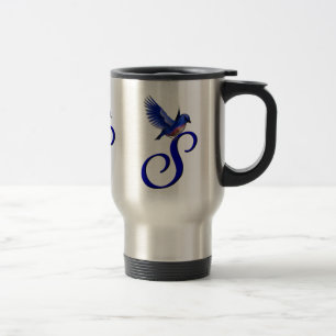 Taza De Viaje Monograma Bluebird Primer S Elegante