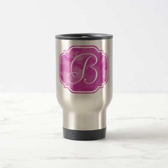 Taza De Viaje Monograma - Camo rosado adaptable