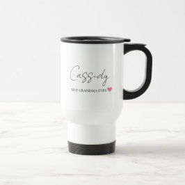 Taza De Viaje Monograma de la mejor abuela jamás | Personalizado