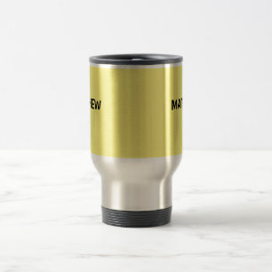 Taza De Viaje monograma de letra inicial simple añade tu nombre