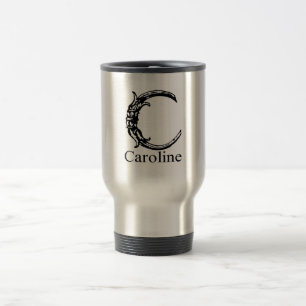 Taza De Viaje Monograma de lujo: Caroline