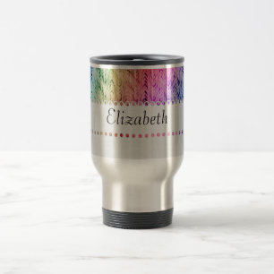 Taza De Viaje Monograma de moda único de la acuarela