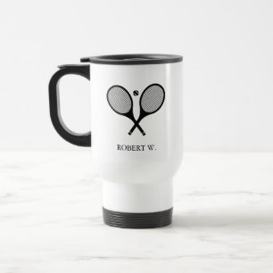 Taza De Viaje Monograma De Monograma Con Nombre Personalizado En