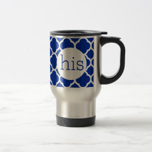Taza De Viaje Monograma del Quatrefol Azul de zafiro