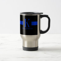 Monograma fino del personalizado de Blue Line