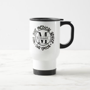 Taza De Viaje Monograma Médica Viaje Mug