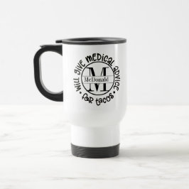 Taza De Viaje Monograma Médica Viaje Mug