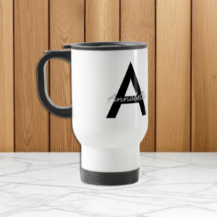Taza De Viaje Monograma personalizado de la tipografía
