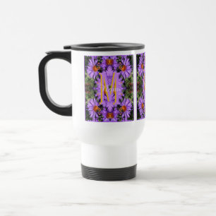 Taza De Viaje Monograma personalizado inicial nombre abeja aster