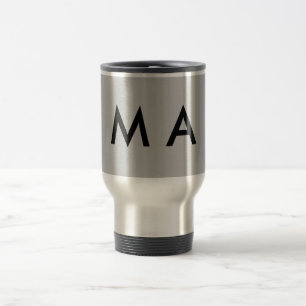 Taza De Viaje Monograma simple añade tu letra nombre hombre mini