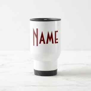 Taza De Viaje Monograma Tu Nombre Letras Negritas Personalizado