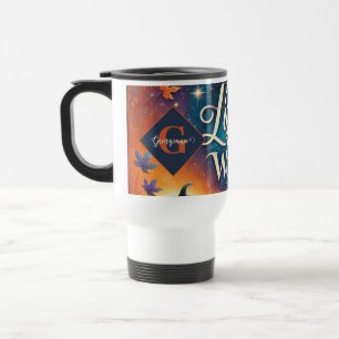 Taza De Viaje Monograma vibrante biblia cristiana de Halloween v