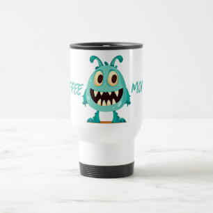 Taza De Viaje Monstruo/Extranjero/Personalizado/Azul