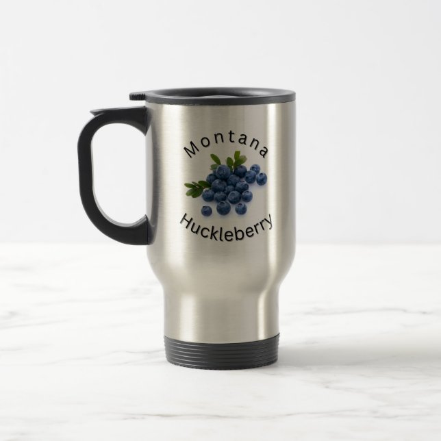 Taza De Viaje Montana Huckleberry. Montana, deportistas, afuera (Izquierda)