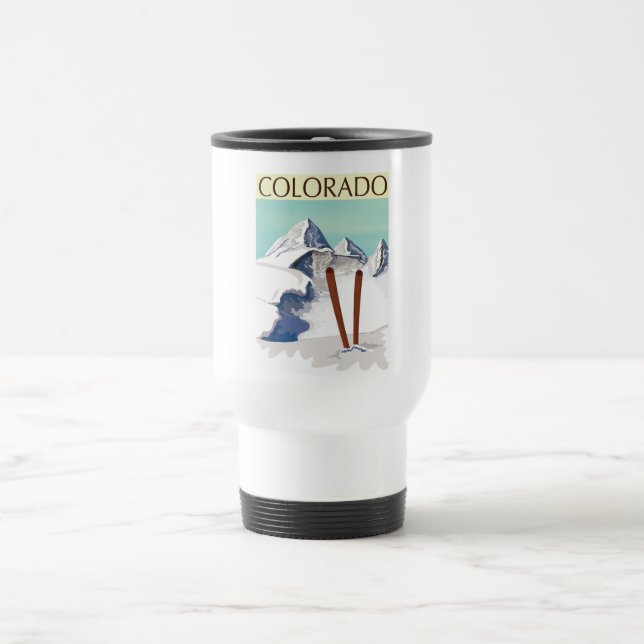 Taza De Viaje Montañas para esquiar (Centro)