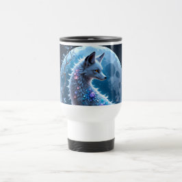 Taza De Viaje Moonlit Crystal Fox – Guardian of Silent Dreams. 