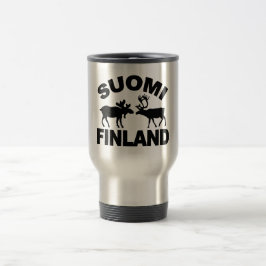 Taza De Viaje Moose & Reindeer mug de Finlandia - elegir estilo