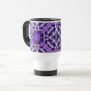Taza De Viaje Morado gótico y azul victoriano