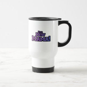 Taza De Viaje Morado Soy una nueva mamá camisetas y regalos