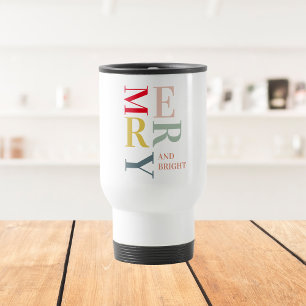 Taza De Viaje Morera y luminosidad de color moderno   Felices fi