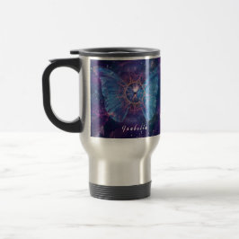 Taza De Viaje Morfo mariposa / Galaxia Mandala