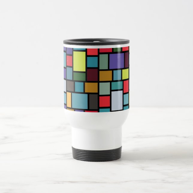 Taza De Viaje Mosaic Travel Mug Paul Klee Mondrian (Centro)