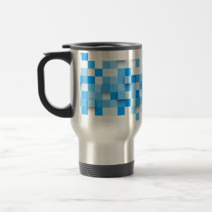 Taza De Viaje mosaico de cuadros de SlipperyJoe moderno de tres-
