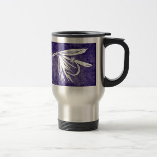 Taza De Viaje "Mosca púrpura de hueso - trucha cruel" Pesca con