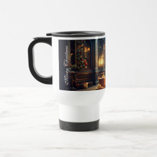 Taza De Viaje Motif de Navidad con regalos bajo el árbol de Navi