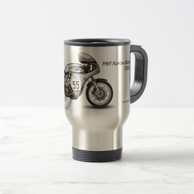 Taza De Viaje Moto de la Isla de Man 1961 de Norton 500cc (Anverso derecho)