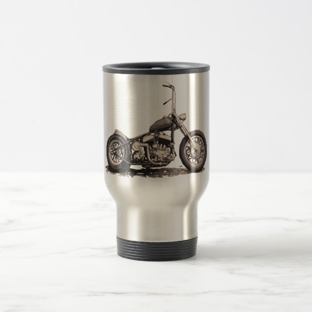 Taza De Viaje Moto vieja fresca (Centro)