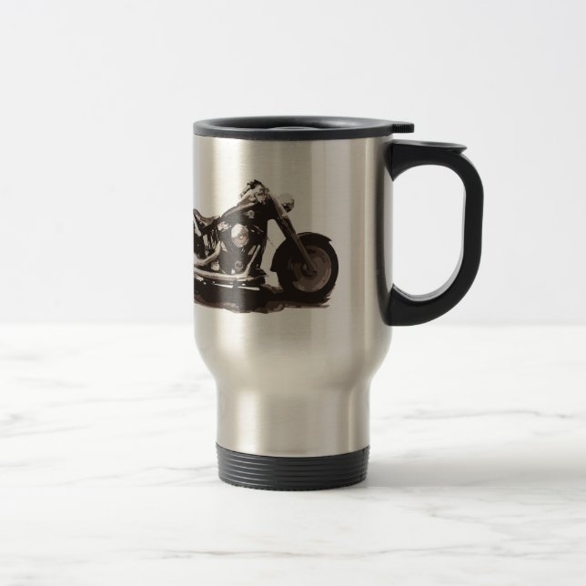 Taza De Viaje Motocicleta gorda clásica del muchacho (Derecha)