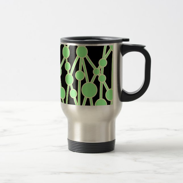 Taza De Viaje Muchas carreteras miten verde con blanco en negro (Derecha)