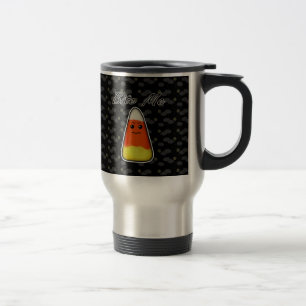 Taza De Viaje Muérdame, diseño enojado lindo del dibujo animad