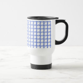 Taza De Viaje Mug - Anillos de bloqueo en azul