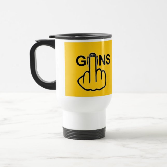 Taza De Viaje Mug Bird Flipping Guns Flip (Izquierda)