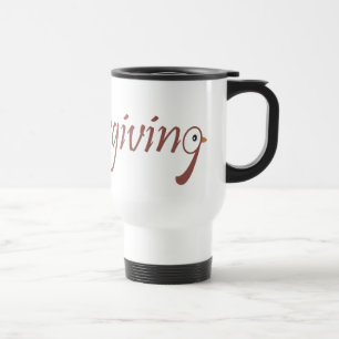 Taza De Viaje Mug con pavo de Acción de Gracias personalizado