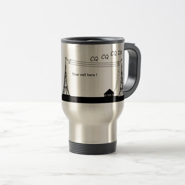 TAZA DE VIAJE MUG CQ DX (Anverso derecho)