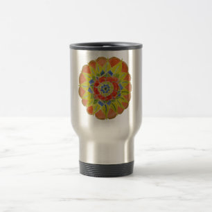 Taza De Viaje Mug de acero inoxidable Mandala Art