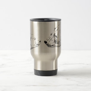 Taza De Viaje Mug de arte de vida silvestre Polar Bear & Cub Tra