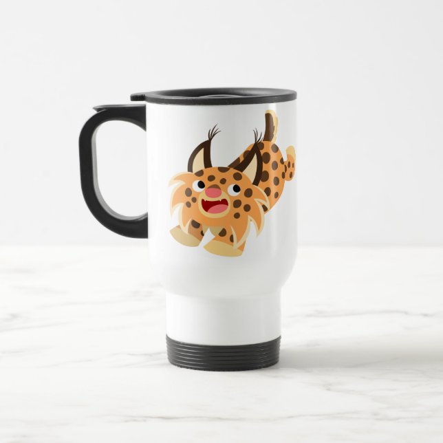 Taza De Viaje Mug de Bobcat, Personalizado de Prankish (Izquierda)