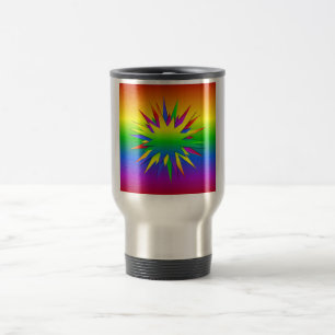 Taza De Viaje Mug de Burst Arcoiris - elegir estilo y color